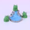 Mini Green Frog Figurines Garden Statues Adorable Appearance Vibrant Color Compact Size Frog