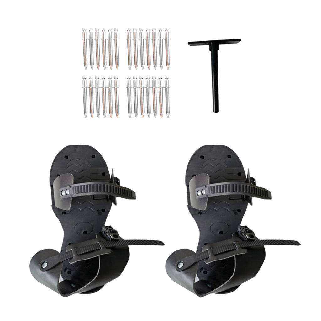 Lawn Aerator Spikes Shoes For Garden Yard Aeration Universal Size Garden Yard Grass Care Cultivator With Scarification Nail Tool