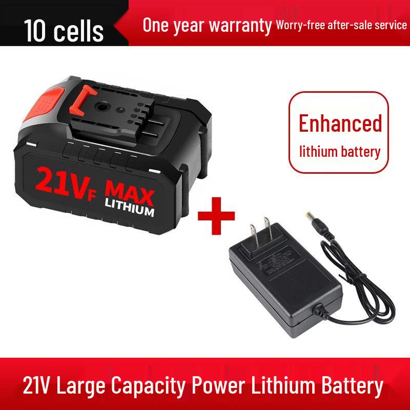 Cordless Drill with Universal Large Capacity Lithium Battery - 21V Electric Screwdriver Pistol Drill with 36VF/48VF/98VF Options.