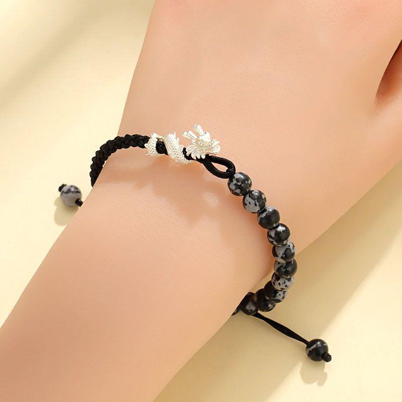 

Новый браслет из серебра 999 пробы с плетеным ручным ремешком из камня Снежинка , южный красный, парный браслет для женщин, браслет для меньшинств, универсальный 999 silver snowflake braided hand rope