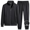 Men's Pure Cotton Stand-up Collar Hoodie Suit for Spring and Autumn Sports