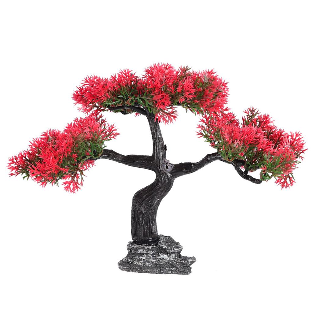 Life Like Welcoming Pine Tree Aquarium Decor Fishtank Landscaping Artificial Pine Bonsai for Home Office Use Decoration