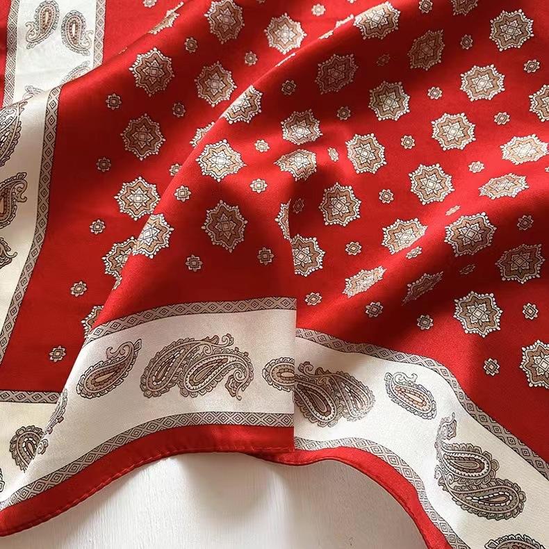 Brand 100% Natural Real Silk Scarf Women Bandana Square Scarves Wrap Kerchief Fashion Luxury Summer Beach High Quality Hijab