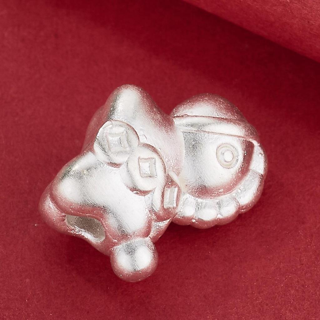 Sterling Silver Zodiac Horse Beads for DIY Red Rope Bracelets and Accessories