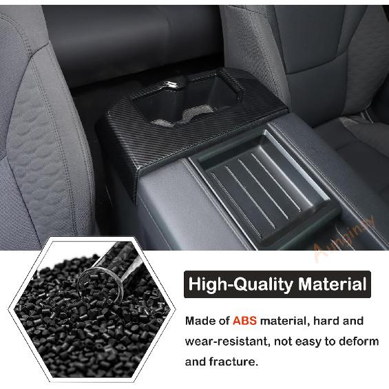 Aunginsy Car Rear Seat Central Armrest Cup Holder Cup Trim Frame Cover Compatible with Toyota Tundra/Sequoia 2022-2025 Car Back Center Console Water