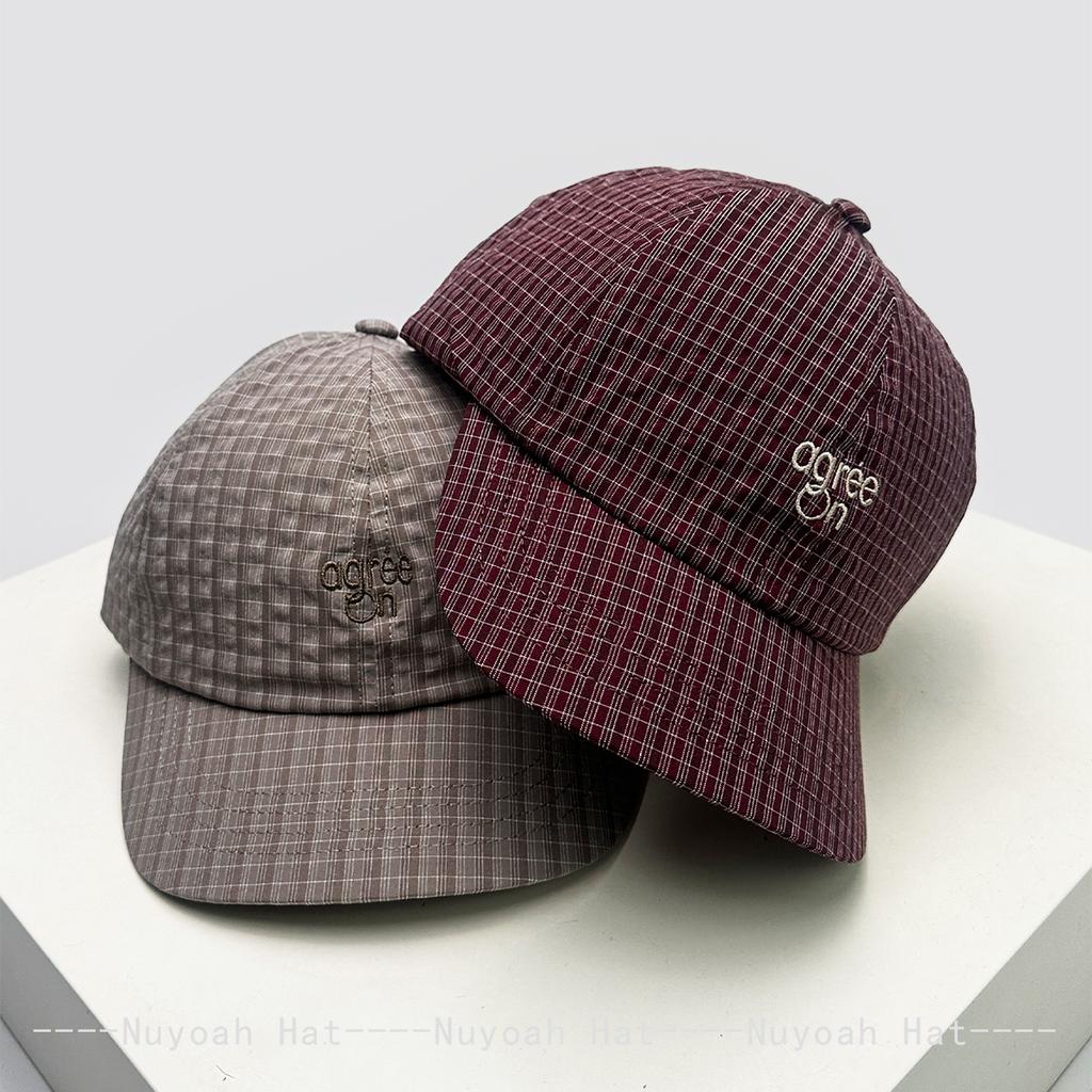 Baseball Letteringing Alphabet Stitched Drying Fast Fashionable K-Trendy Women  Men Her Him For Fresh Caps Peaked Hats Sunshade Plaid Versatile