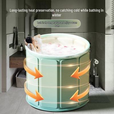 Adult Portable Folding Full Body Soaking Tub - Full Bucket Plus Cotton