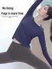 2025 Blaues Langarm Yoga & Pilates Set für Damen für Herbst/Winter
