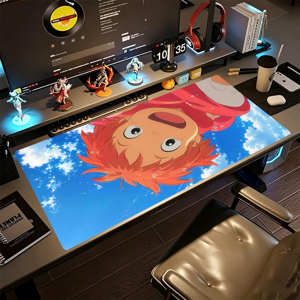 Ponyo Gaming Mauspads Schreibtisch-Mauspad Desktop-Mauspad Rutschfester Gummiunterboden Perfekt für Büro-Schreibtischzubehör Schule Zuhause