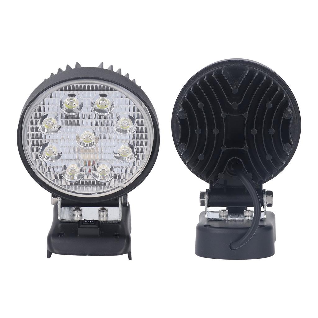 Cordless LED Work Light 18V Battery Powered 27W 2400LM Portable Handheld Job Site Flood Beam for Cam