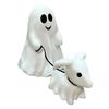 Halloween Ghost Walking Dog Statue Spooky for Halloween Home Tabletop Ghost Dog Figurine Garden Decor