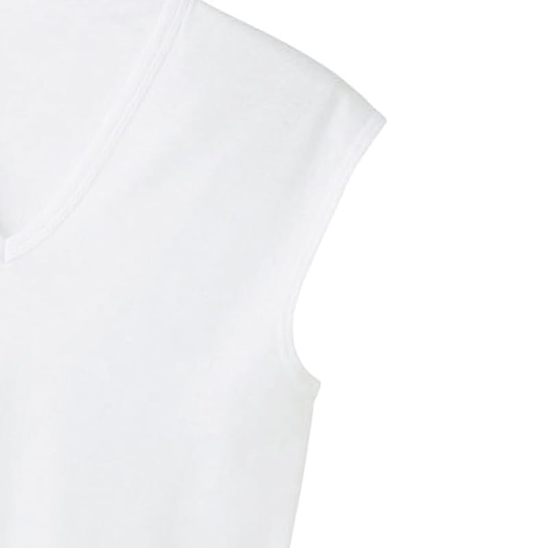 Antibacterial, Odor-resistant, Quick-drying, Ribbed V-neck Sleeveless Undershirt, 2-pack, RC2418C