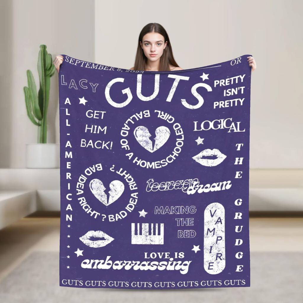 Warm Blanket Camping  Throw Blanket  Flannel Bedspread For Couch Chair Sofa Bed O-Oli-via Vampire  Funny Sofa Bed Cover