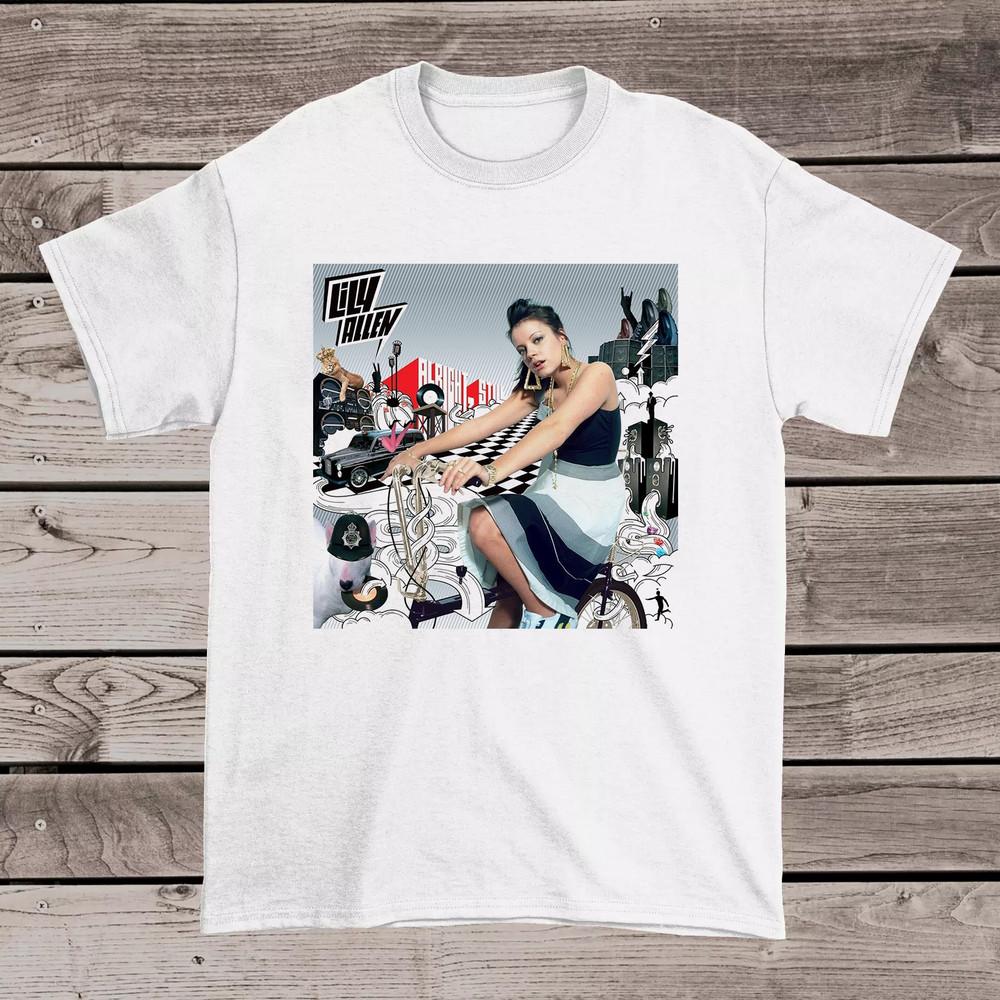 Alright, Still Album by Lily Allen White Cotton T Shirt Size S-5XL