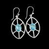 Sky Blue Topaz Gemstone 925 Sterling Silver Jewelry Handmade Hook Earrings 2.00" EE-48-6