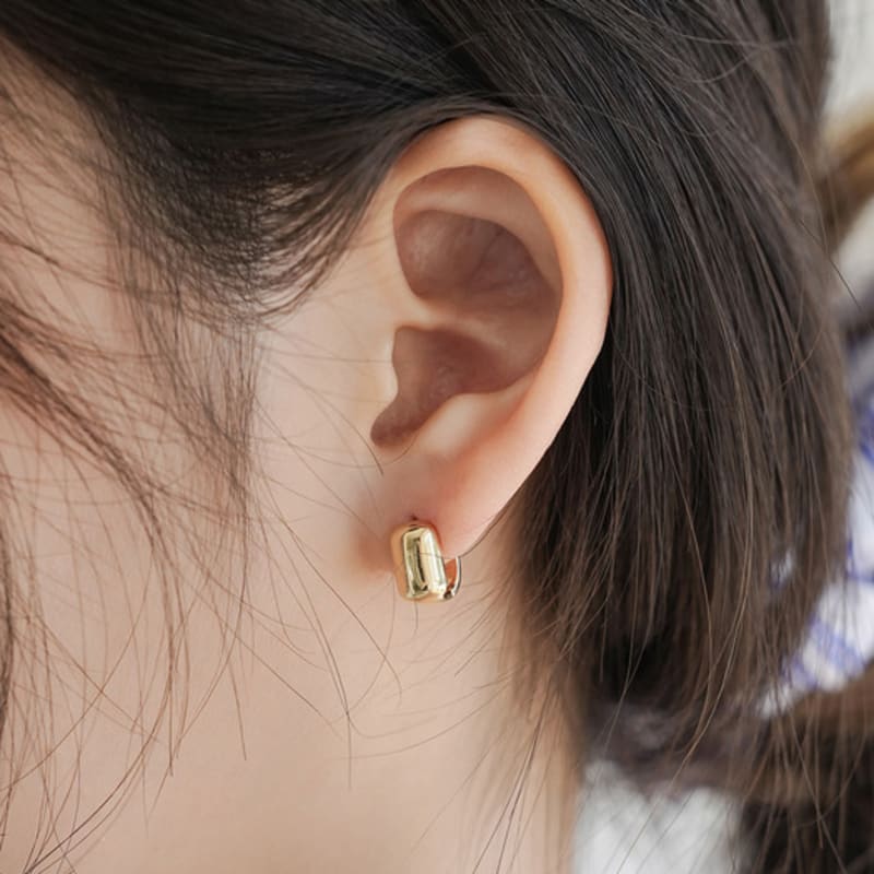 modernlike silver 925 bold monet one-touch earrings