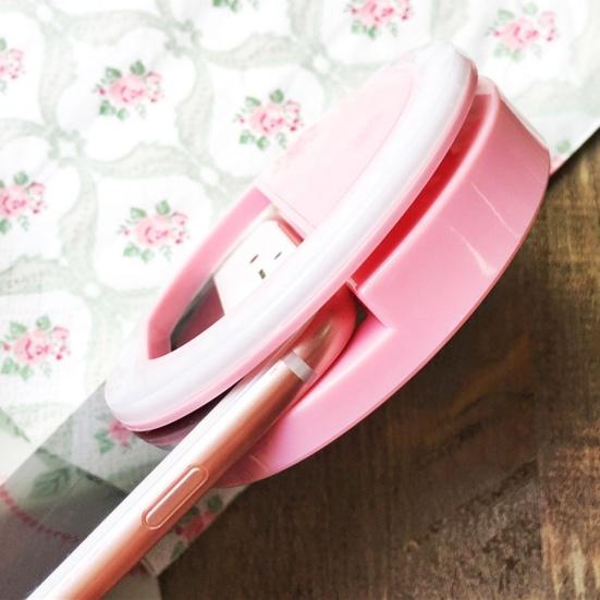 Portable Clip Fill LED Ring Photography Light Selfie for iPhone Android Phone