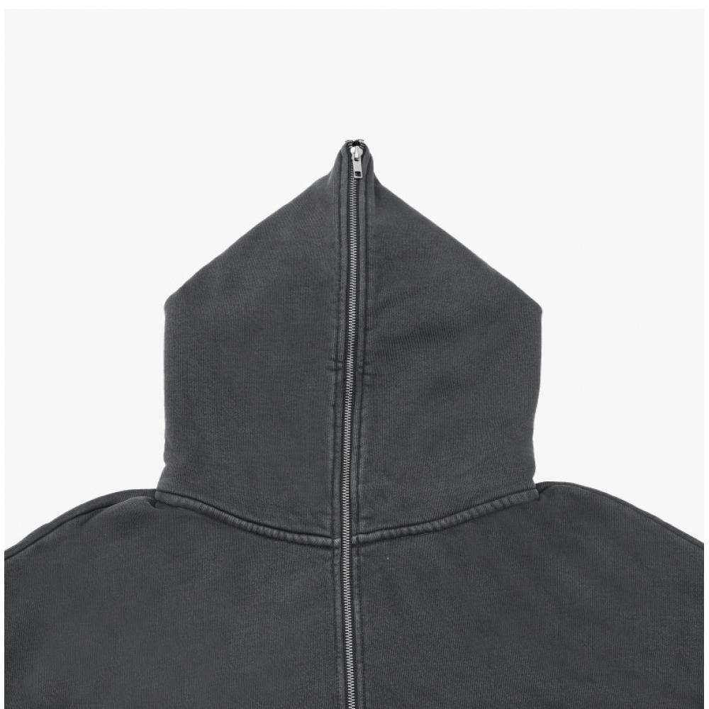 Entai Studio Eternal Zip Washed Black Hoodie Zip Up Es2202wb