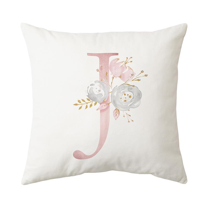 26 Letter Printed Cushion Cover Modern Simple Home Sofa Decoration Cushion Cover Bedroom Cushion Cover