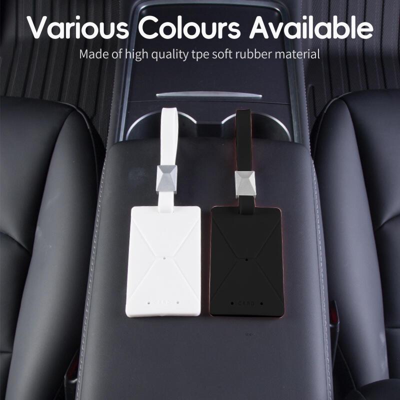 HdoorLink For Tesla Model 3 Model Y Key Card Cover Silicone Key Card Protective Case Anti-Lost Card Holder Keychain For Tesla Accessories