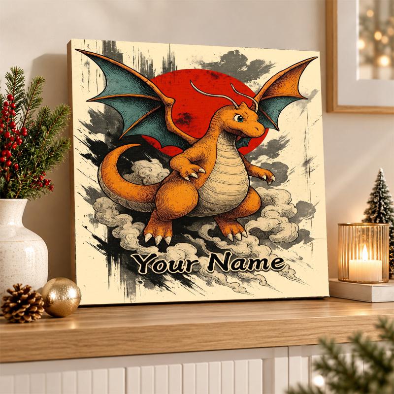 Charizard Custom Name Diamond Painting Personalized 5D Full Drill DIY Diamond Art Home Decor