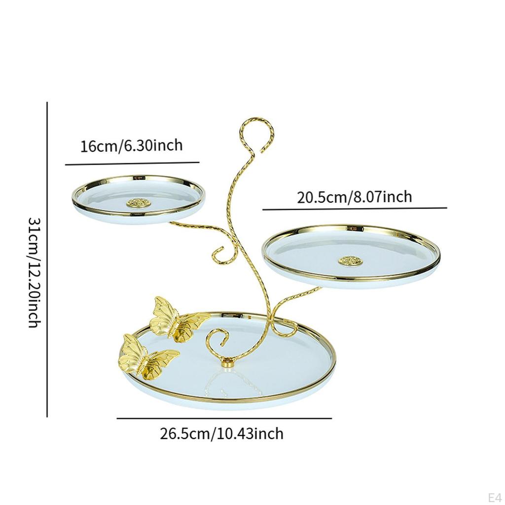 3 Layer Cupcakes Display Stand Desserts Creative Desktop Decoration Tiered Serving Tray Fruit