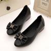 Soft Skin Shallow Mouth Single Shoes Women's Summer and Autumn 2025 New Bow Soft Sole Mother Shoes Are Not Tired