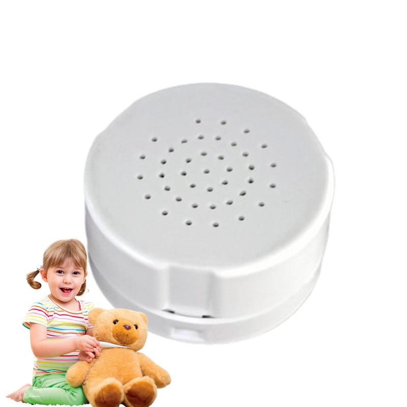 Tonrekorder für Stofftiere, 60 Sekunden Knopf-Soundbox, Spielzeug-Aufnahmegerät, Rekorder für benutzerdefinierte Nachrichten, kreativer wiederverwendbarer Rekorder