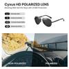 Cyxus Teardrop Sunglasses with Colored and Polarized Lenses for UV400 Perfect for Mountain and More Black Men's Protection, Driving, Fishing, Golf,