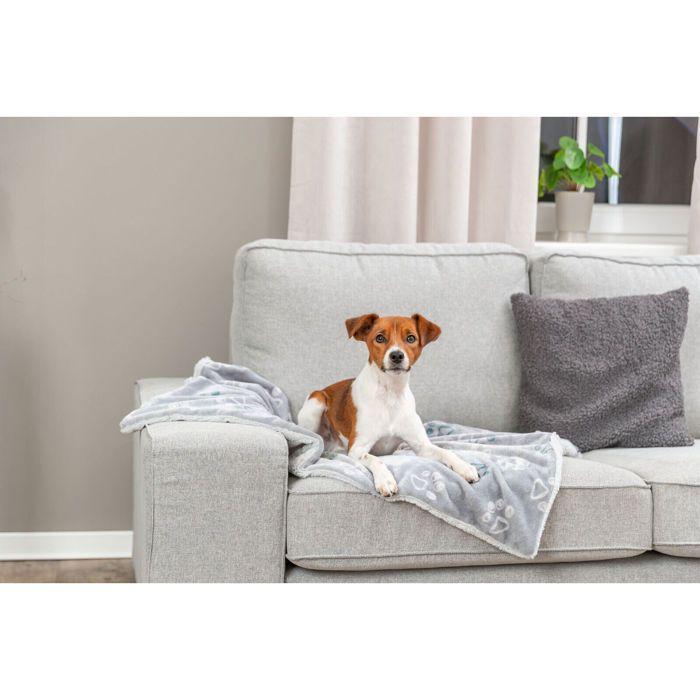 Couverture pour chien Trixie Jimmy Soft 0g - Gris - 100×70 cm