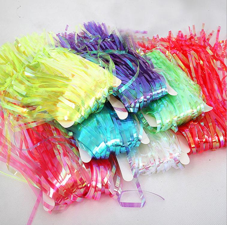 Colorful Candy Rain Silk Curtain - 1x2m Transparent Backdrop for Christmas, Halloween, Birthday, Stage & Event Decor