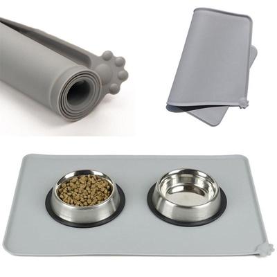 Tapis pour animaux de compagnie pour chien et chat, tapis de nourriture en silicone pour animaux de compagnie, tapis de boisson pour bol d'alimentation pour chien, napperon facile à laver