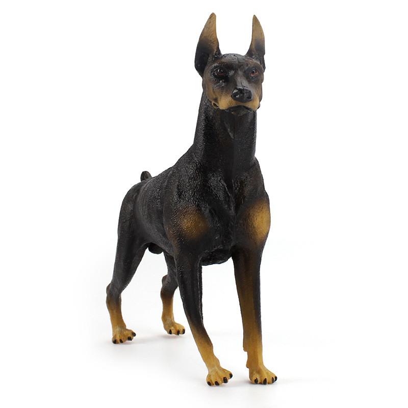 Pvc Toy Doberman Dog Model For Childrens Educational Farm And Animal Scene
