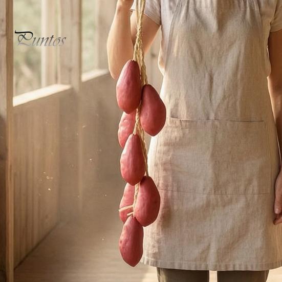 Rustic Kitchen Wall Decorations Artificial Hanging Vegetables String, Simulation Pendants, Farmhouse for Decor Decor, Realistic Foam Vegetable