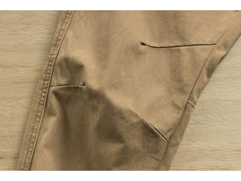 Men's Retro Straight-Leg Canvas Chino Pants - Casual Loose Fit Workwear Trousers