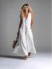 2026 Euro-American Deep V-Neck Sleeveless Pocket Long Dress