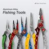 Portable Aluminum Alloy Fishing Pliers Multifunctional Cutting Line Pliers Split Ring Remove Hooks Tool for Sea Fishing Tackle Lure Hook Pliers