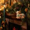 Decorative Acrylic Christmas Tree Decoration 2D Goat Ornament Cute Animal Sheep Hanging Decor for Clear Flame Red Ornament Tree Holiday Party