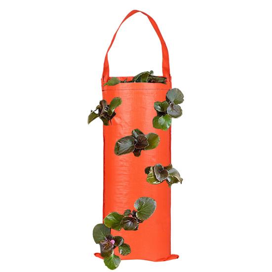 Hanging Strawberry Grow Bag Upside Down Strawberry Planter Reusable Breathable Plant Grow Bag with 4 6 8 10 Planting Holes for Vegetables And