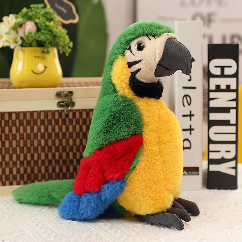 Simulation Parrot Doll Plush Bird Macaw Doll Simulation Bird Budgie Bird Doll