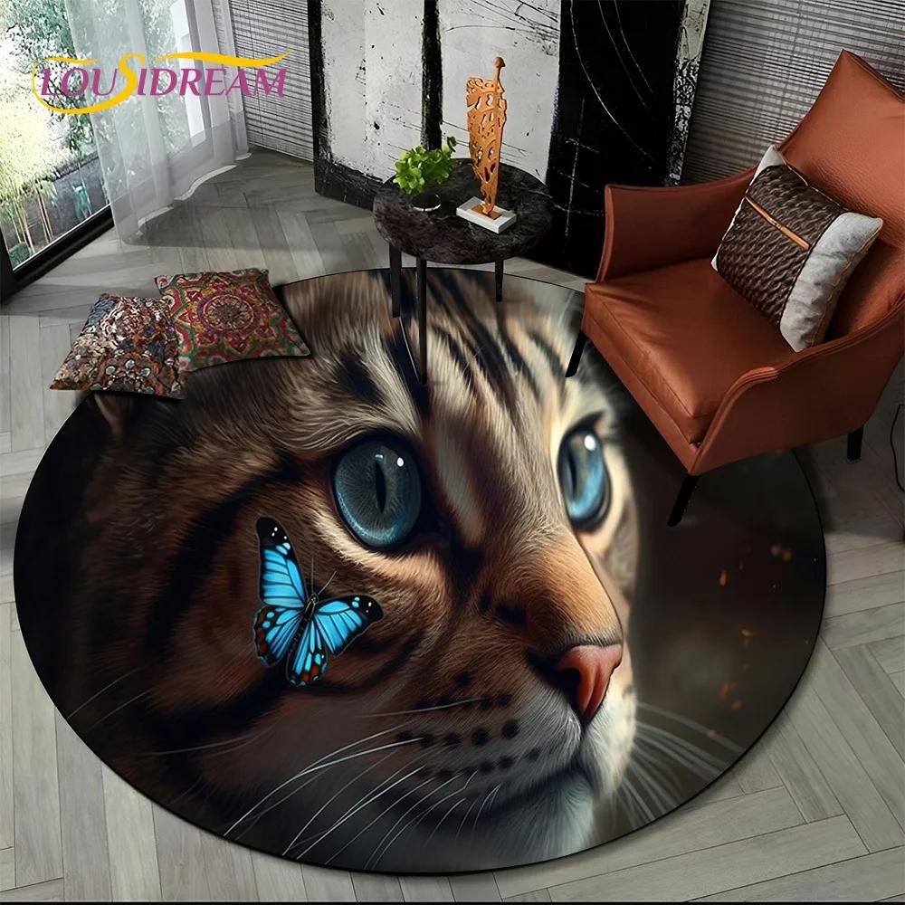 3D Mysteriou Sun Moon Tarot Mandala Magic Round Area Carpet Rug for Living Room Bedroom Kid Playroom Decor,Pet Area Rug Non-slip