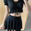 New Korean Style Black Summer Swimwear for Girls Slim Fit  High Waist Slim Beach Swimwear Sexy Dress Suit