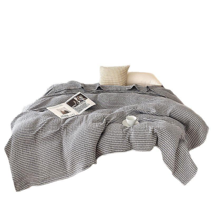 Class A Cotton Three-layer Gauze Throw Blanket Machine Washable Summer Air Conditioning Cool Quilt Office Nap Cover Blanket Soft Towel Quilt