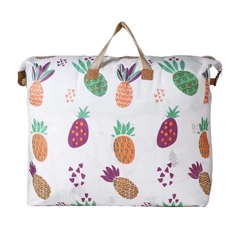 Cotton Quilt Storage Bag With Handles For Dorm Room Organization