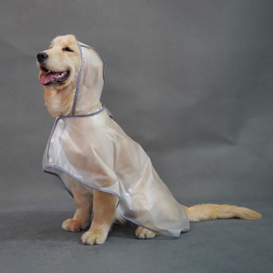 Průhledný psí pláštěnka Vodotěsné pončo pro mazlíčky Pláštěnka s kapucí s otvorem na vodítko pro štěňata Malé až velké psy