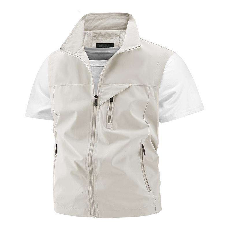Herren Atmungsaktive Sommer Outdoor Arbeitskleidung und Angelweste mit Mehreren Taschen