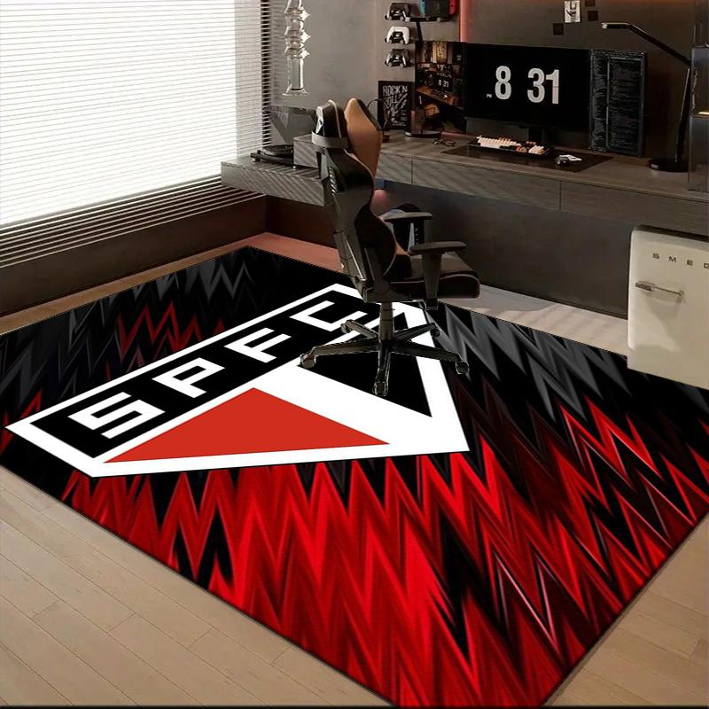 Pau-lo Fc Emblem Printed Office Carpet Chair Cushion  Entryway Rug, Rugs for Living Room, Bedroom Christmas gifts