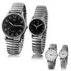 Menn kvinners par elsker elastisk legering kvarts analog armbåndsur mote gave