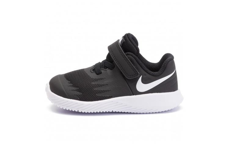 

Nike Slip Resistant Cushioning Low top Running Shoes Black White Infant And Toddler 907255-001 22