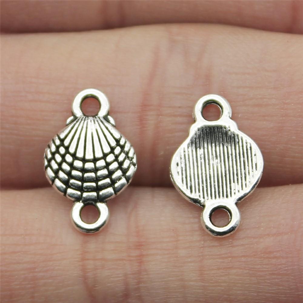 20pcs Shell Charms Antique Silver Color Sea Shell Pendant Charms Shell Charms For Jewelry Making DIY Craft
